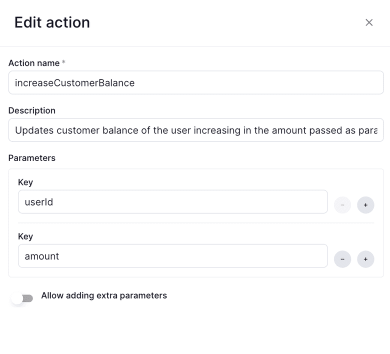 Choosing actions to use.